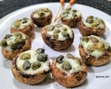 Foto del paso 5 de la receta: Champiñón relleno de gorgonzola y alcaparras en airfryer