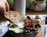 Ziołowy mus z fety z truskawkami balsamico krok przepisu 1 zdjęcie