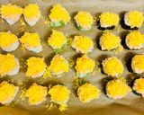 A picture of step 11 of Baked rolls under a cheese cap.