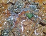 A picture of step 4 of Masala kaleji.