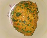 A picture of step 4 of Hariyali Thepla.