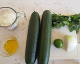 Foto del paso 1 de la receta: Ensalada de pepino con aderezo de yogurt y menta