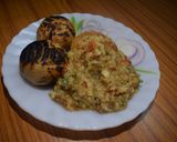 A picture of step 7 of Litti Chokha.