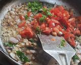 A picture of step 4 of Nagpuri style Wanga batata saoji masala zhanzhanit bhaji (brinjal potato sabji).