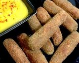 A picture of step 8 of Mango flavoured Chicken fingers with mango dip.