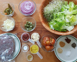 Foto del paso 1 de la receta: Ensalada de hamburguesa deconstruida