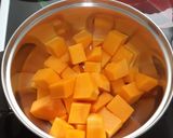 Foto del paso 1 de la receta Bacalao con puré de calabaza y puerro