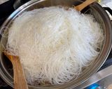 A picture of step 5 of Pancit Sotanghon Guisado (Stir-Fried Glass Noodles).