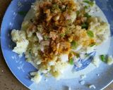 A picture of step 1 of Poha squares.