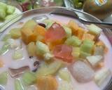 Cara Membuat Sup buah melon jelly kuah susu 4