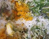 A picture of step 4 of Green prawn Pulao.