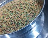 A picture of step 4 of Colorful Til ka mukhwas.
