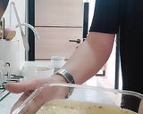 Foto langkah ke 4 dari resep Bolu Pisang Kukus Magic Com (No Mixer, Takaran Sendok).
