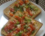 A picture of step 3 of Chilli Cheese Toast.