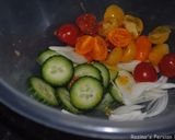 A picture of step 3 of Fattush salad.