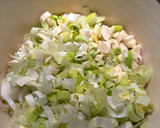 A picture of step 1 of Creamy Leek and Parsnip Soup.