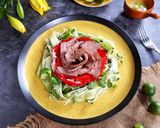 Hình bước làm 5 của món Salad bò rau mầm