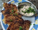 A picture of step 3 of Sabudana uttapam.
