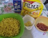 Foto langkah ke 1 dari resep Mie Carbonara Ekonomis.
