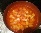Foto del paso 1 de la receta Patatas fritas con bacon, jamón y queso rallado