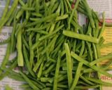 A picture of step 1 of Gawar(cluster beans) ki sabji.