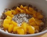 Foto del paso 6 de la receta Desayuno saludable fit de yogur y melocotón. Recetas saludables para diabetes