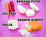 Gambar langkah 1 resipi Bawal Goreng Cili Kunyit.