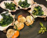 A picture of step 2 of Pan-Seared Scallops with Broccoli Rabe and Saffron Cream.