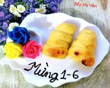 Hình bước làm 7 của món Bánh mì xoắn ốc nhân kem