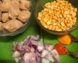 A picture of step 1 of Dal Soya sabji.