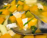 Hình bước làm 1 của món Canh bí đỏ nấu đậu hũ (chay)