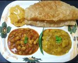 A picture of step 6 of Aloo ki bhujiya (Halwa puri wali).