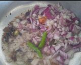 A picture of step 2 of Masoor Dal pulao.
