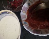 A picture of step 2 of Chuqandar raita /beetroot.
