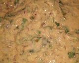 A picture of step 1 of Green masala Dahi brde.