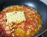 A picture of step 10 of Tomato soup with noodles and chicken ♥️.