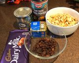 A picture of step 1 of Chocolate tiffin.