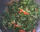 A picture of step 2 of Suva Palak nu shak (Spinach & dill vegetable).
