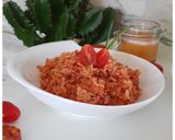 Une image de l'étape 8 de Poulet basquaise, riz cuisiné & crème de chorizo.