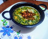 A picture of step 4 of Dal methi.