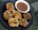 A picture of step 4 of Crispy street style gol gappay (pani Puri).