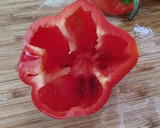 Foto del paso 1 de la receta: Morrones rellenos🌹