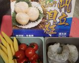 鮮蝦干貝明太子義大利麵的食譜步驟1照片