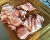 Une image de l'étape 2 de Crozets de sarrasin au lard, crème et grana padano.