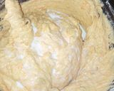 A picture of step 5 of Harriet Kisali's vanilla cake.