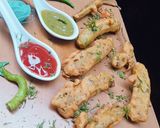 A picture of step 4 of Green chilli pakoras.