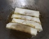 Foto langkah ke 3 dari resep Lumpia ubi yakon cokelat.