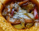 Foto del paso 7 de la receta: Calabaza rellena de verduras y queso 🎃