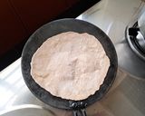 A picture of step 3 of Sago flour and wheat flour Roti.