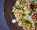 Foto del passaggio 2 della ricetta Risotto con Broccoli e crema al gorgonzola ❤️👩‍🍳🥦💕
